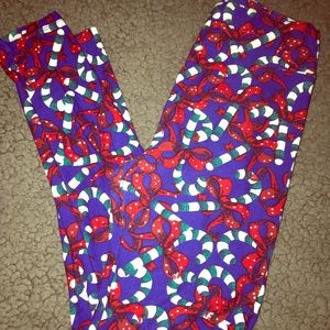 Lularoe candy cane leggings